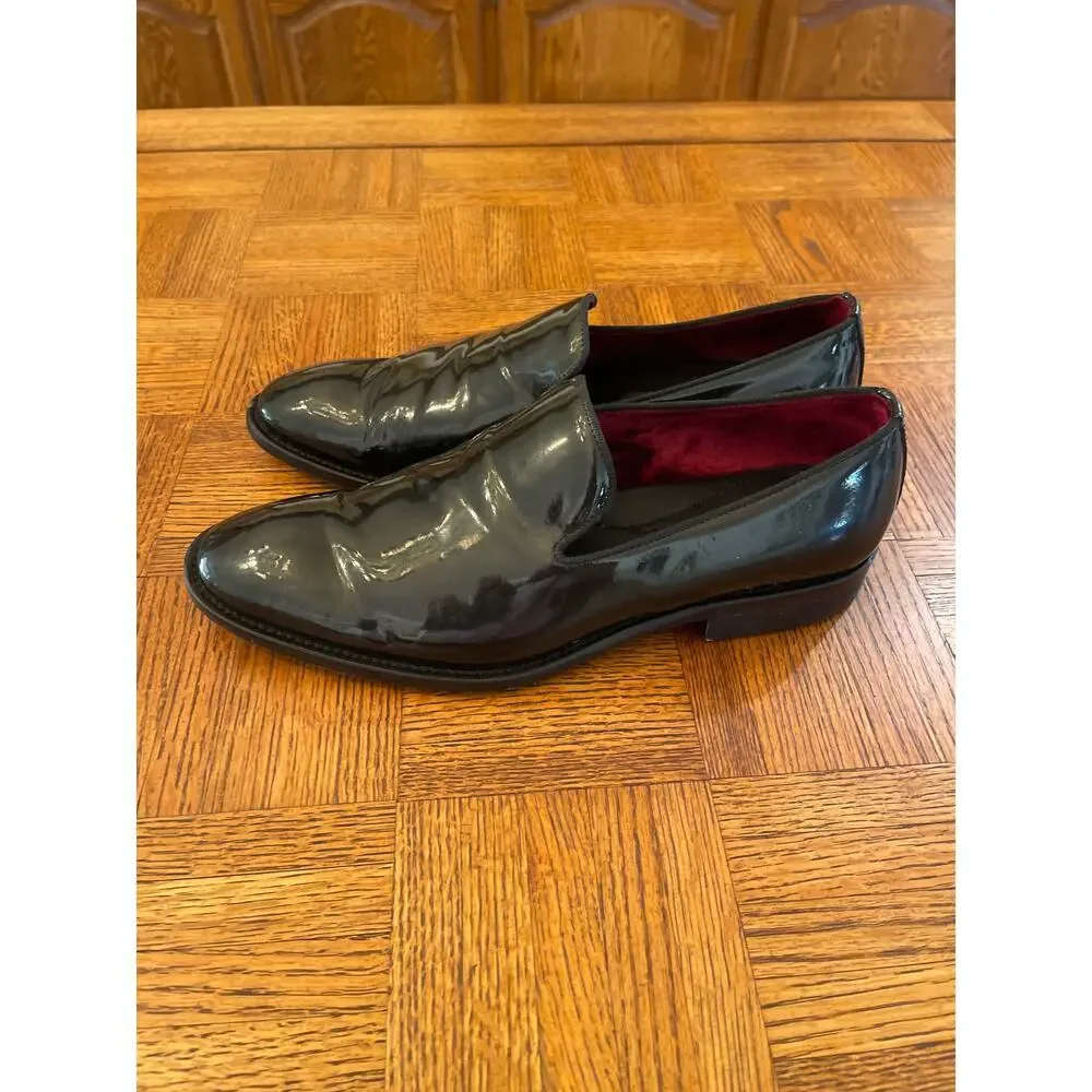 Johnston & Murphy Gavney Slip-On Loafer in Black Patent size 10.5